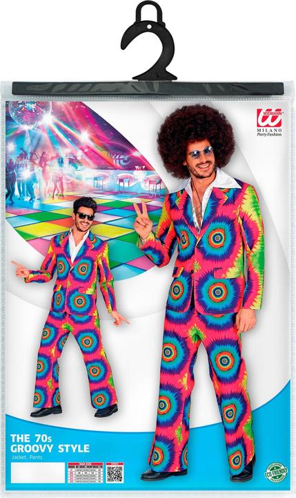 Actual product image Widmann THE 70s GROOVY STYLE - Tie Dye (jacket, trousers), XL (XL)