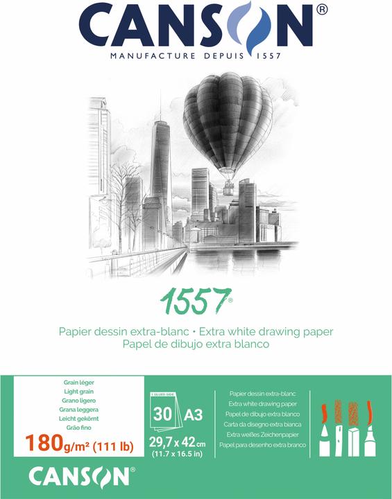 Image du produit Canson 1557 (A3, Blanc, Couverture souple)
