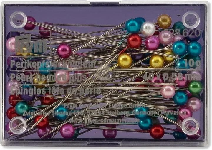 Produktbild Prym Perlkopfstecknadeln, bunt sortiert 0.58 x 40 mm, Dose 10 g