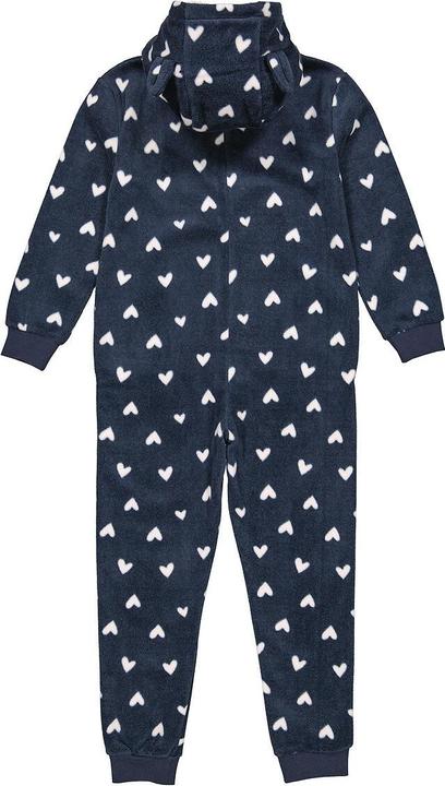 Actual product image La Redoute Collections Fleece overall with heart pattern and hood (140)