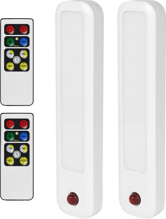 Produktbild Benson Electric 2er-Set LED Lichtleiste, Batteriebetrieb, warmweiss, dimmbar, mit Timer (Warmweiss, 21.50 cm, Indoor)