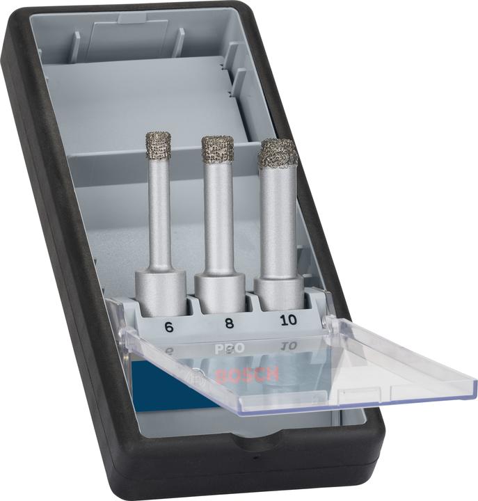 Immagine prodotto Bosch Professional Zubehör Set di punte a secco PRO Ceramic, 6 x 33, 8 x 33, 10 x 33 mm, 3 pezzi. (6 mm, 8 mm, 10 mm)