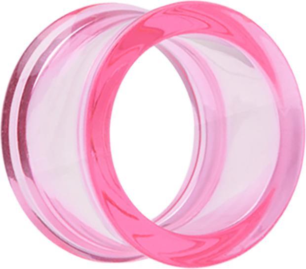 Star Piercing Flared Tunnel pink (ohne Messing, Acryl)