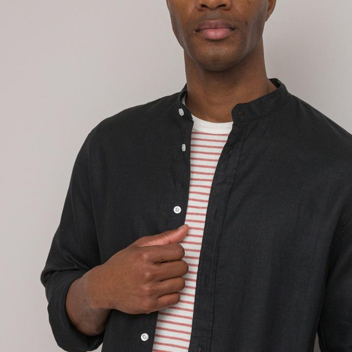 Produktbild La Redoute Collections Langärmeliges Hemd mit Stehkragen (XL)