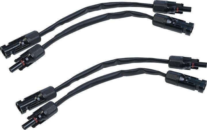 Image du produit Revolt Lot de 4 câbles solaires extra-plats résistants aux intempéries, à traverser, compatibles MC4 (Matériel de montage du système solaire)