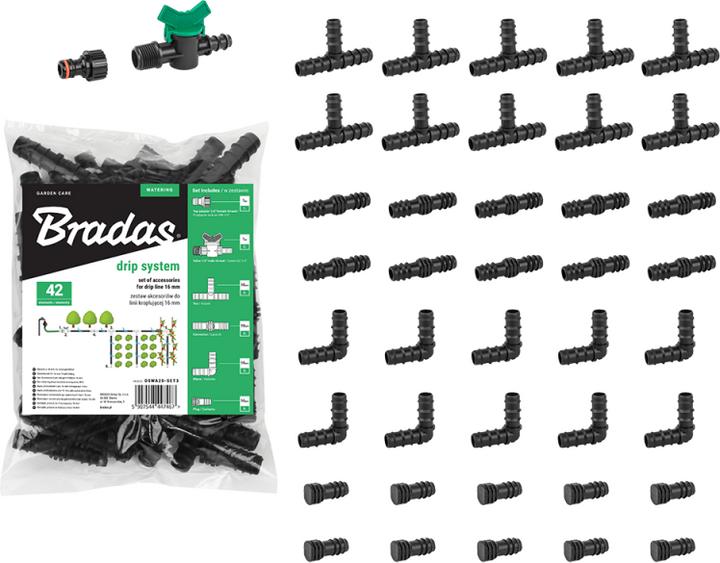 Actual product image Redcliffs Accessory set for drip line 16mm / 42 pcs.