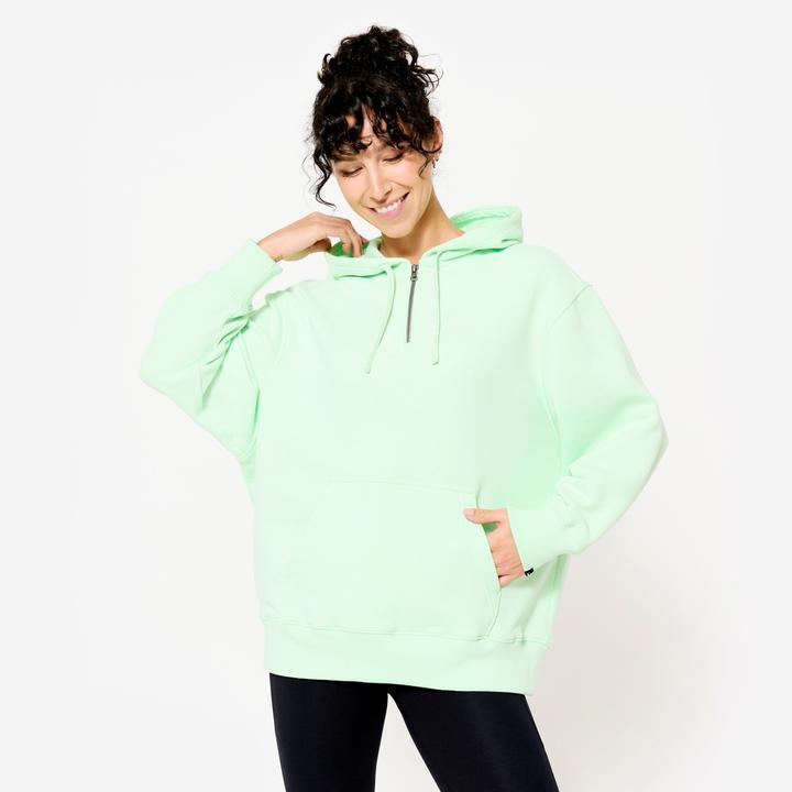 Actual product image Domyos Hoodie Damen Oversize - 520 hellgrün (L)
