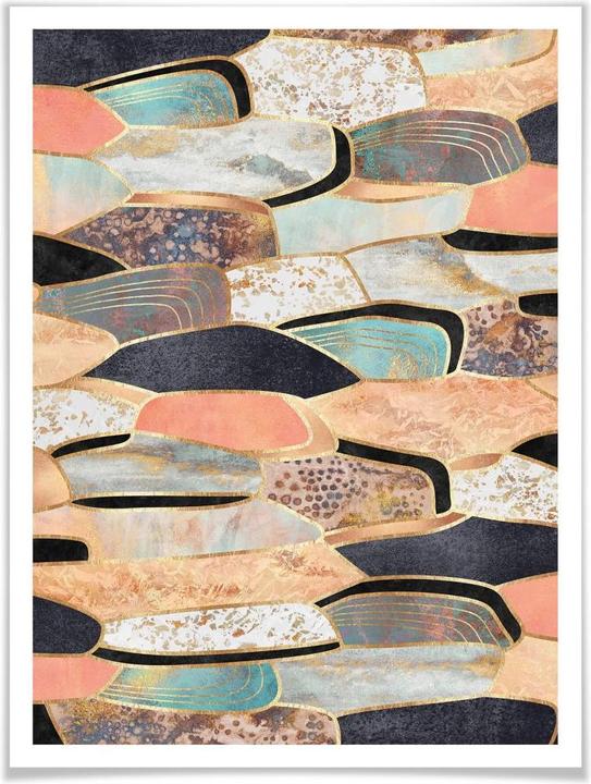 Actual product image Trenddeko Golden stones (100 x 120 cm)