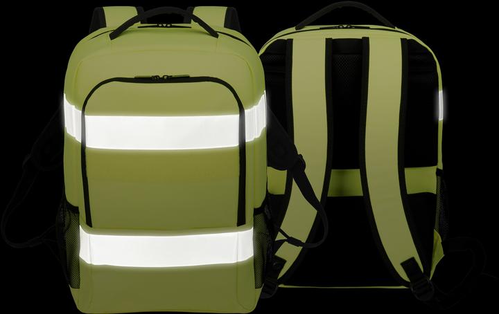 Actual product image Dicota Backpack HI-VIS Base 24 litre yellow (24 l)