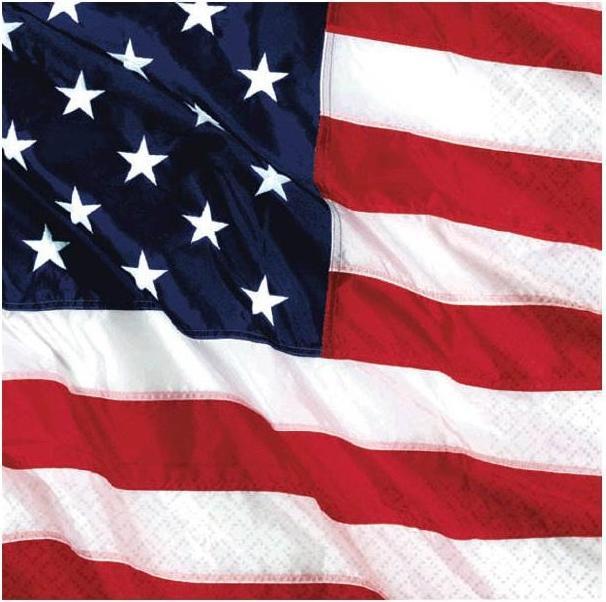 Produktbild Amscan Amerikanische Flagge Papierservietten Papier 16erPack (16 x)
