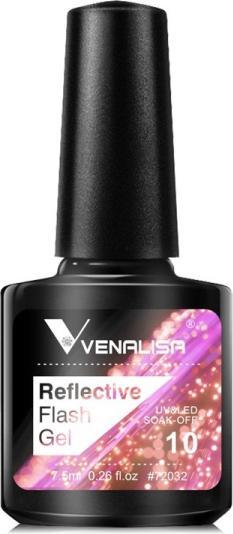 Image du produit Venalisa Gel laque Reflective Neon Disco Gel BD10 (Rose bonbon pailleté, Vernis à ongles effet gel)