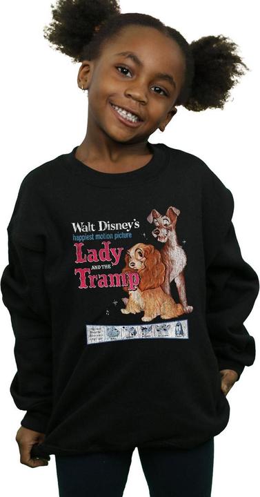 Actual product image Disney Girls Lady And The Tramp Distressed Classic Poster Sweatshirt (128)