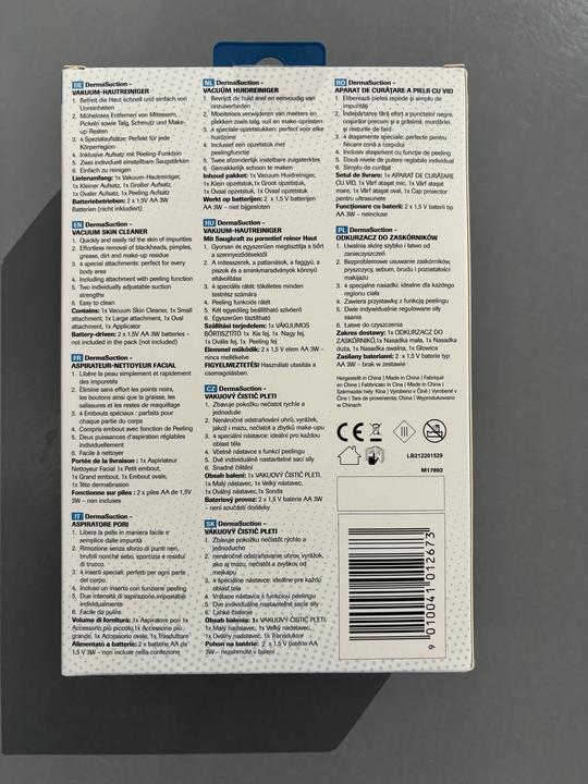 Nährwerte und Zutaten MediaShop Derma Suction