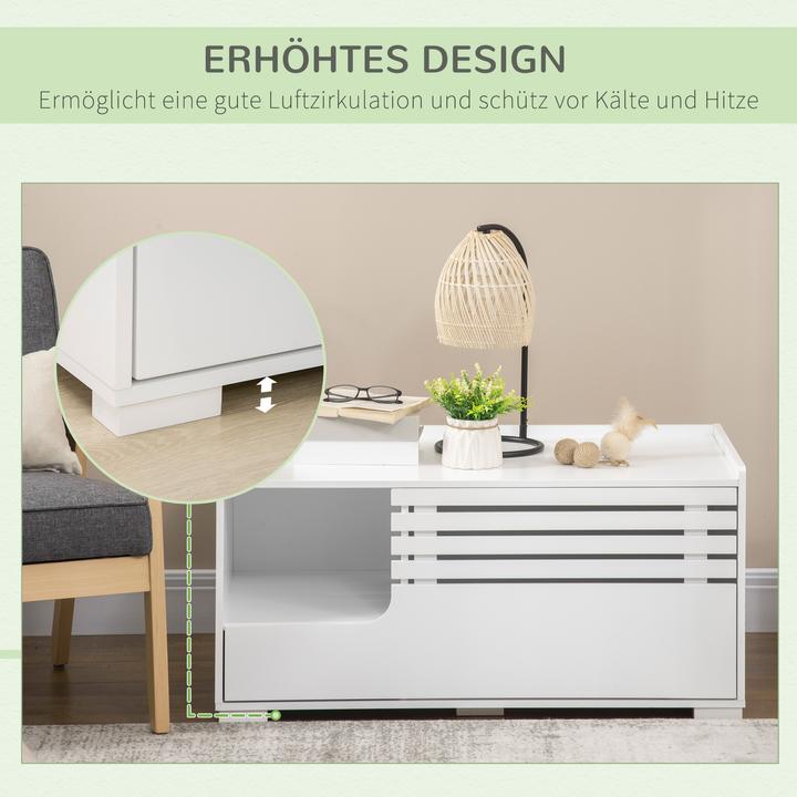 Image du produit PawHut Armoire à chats (Bac à litière fermé)
