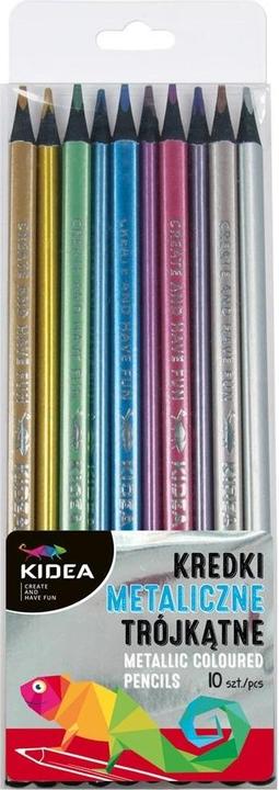 Produktbild Kidea Dreieckige Metallstifte 10 Farben (Mehrfarbig, 10 x)