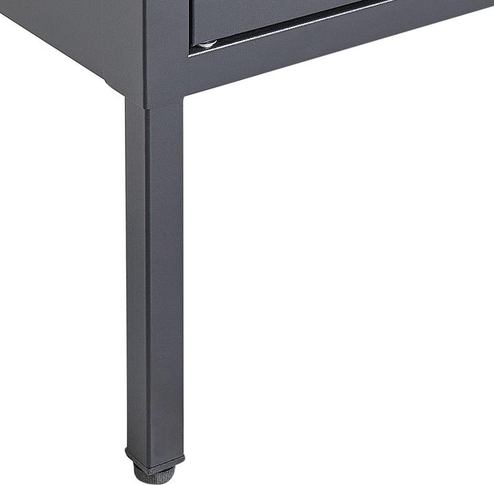 Actual product image Beliani Glass display cabinet metal black 150 cm NASH (90 x 150 cm)