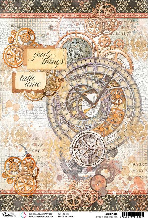 Produktbild Ciao Bella Motiv-Strohseide "Wizard Academy -Good Things take Time", DIN A4 (28 g/m²)