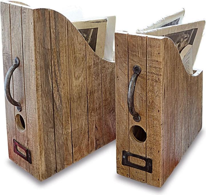 Image du produit Loberon Porte-revues 2 pièces Kardifa brun antique