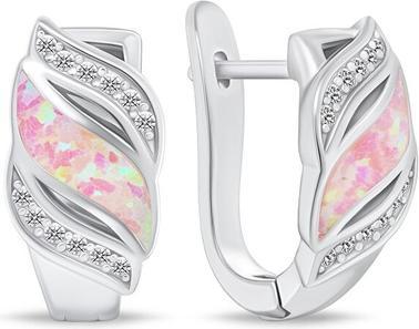Produktbild Brilio Silver - Minimalist silver earrings with zircons EA914W