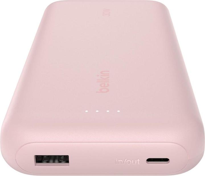 Actual product image Belkin Powerbank 20.000mAh pink 30W integr.USB-C cable BPB024hqPK (20000 mAh, 30 W, 30 Wh)