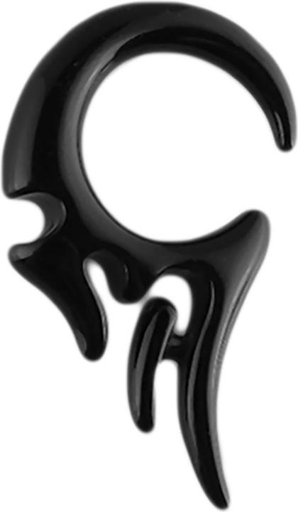 Produktbild Star Piercing Taper Dehnspirale schwarz mit Tribal Flügel (ohne Messing, Acryl)