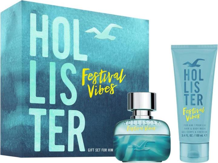 Actual product image Hollister Festival Vibes Edt 50ml Hair And Body Wash 100ml (Eau de toilette, 100 ml)