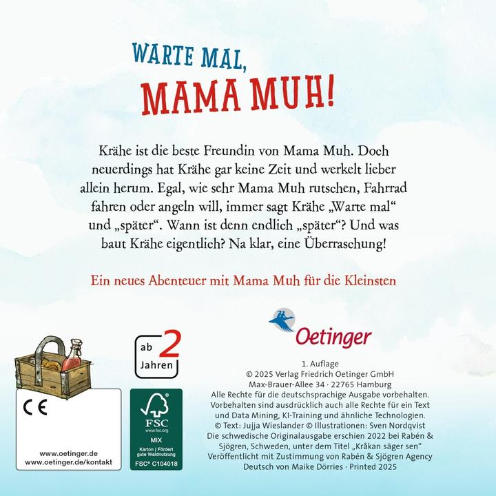 Produktbild Warte mal, Mama Muh! (Deutsch, Jujja Wieslander, Sven Nordqvist, 2025)