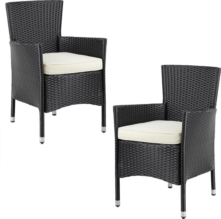 Image du produit Casaria Chaises de jardin en polyrotin