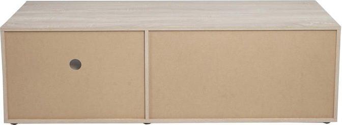 Produktbild Mendler TV-Rack HWC-L33, Holz 43x140x41cm Staufach, Eiche-Optik, weiss