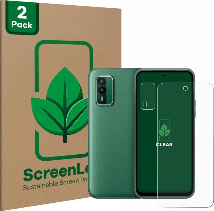 Actual product image ScreenLeaf Protective film sustainable screen protector screen protector film clear transparent (2 Piece, Nokia XR21)