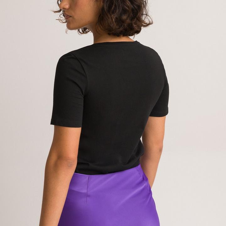 Produktbild La Redoute Collections T-Shirt mit V-Ausschnitt (XS)