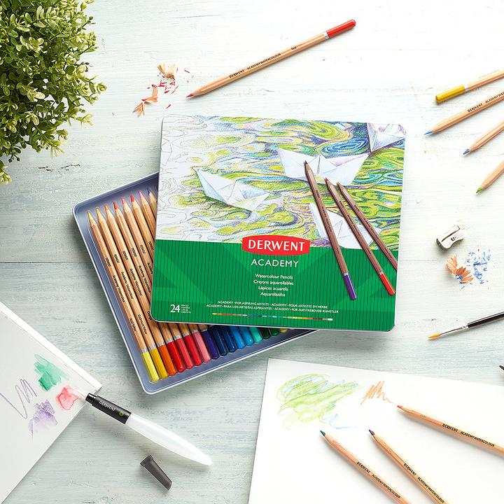 Actual product image Derwent Academy Watercolour Tin (Multicoloured, 24 x)