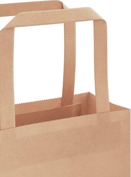 Produktbild VidaXL Kraftpapiertüten 50 Stk. mit Henkel Braun 45x17x48 cm Papiertüte (Geschenktüte, 50 x)
