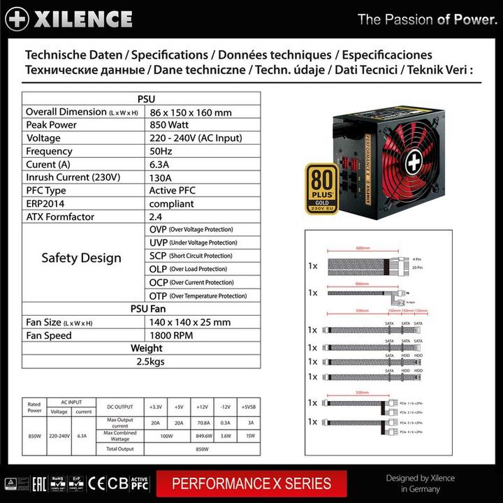 Image du produit Xilence Performance X (850 W)
