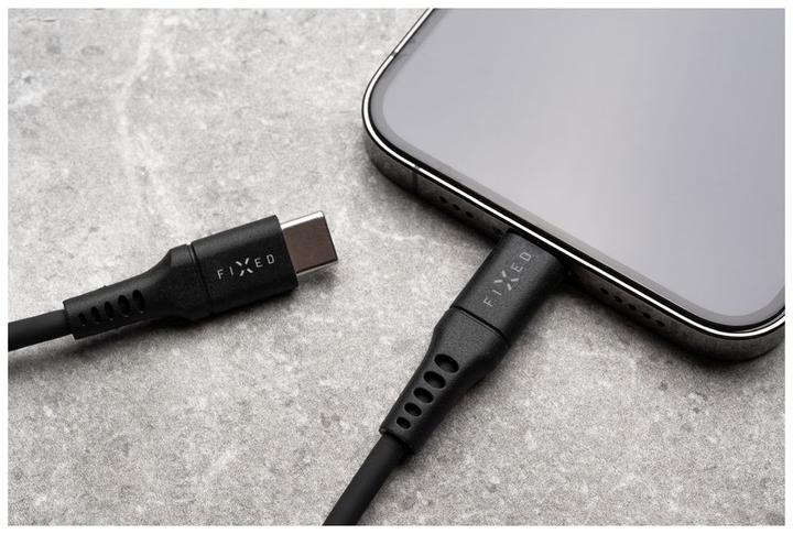 Image du produit Fixed Liquid Silicone Cable USB-C/Lightning, 2m, noir (2 m)