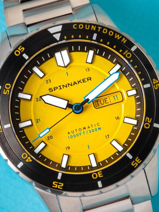 Image du produit Spinnaker SP-5099-33 Montre Hommes Hass Automatique Diver 43mm 30ATM (Montre de plongée, Lunette tournante à gauche, 43 mm)