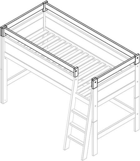 Produktbild Lifetime Kidsrooms Sicherheitserhöhung offene Front für Schrägleiter (1620.60 cm)