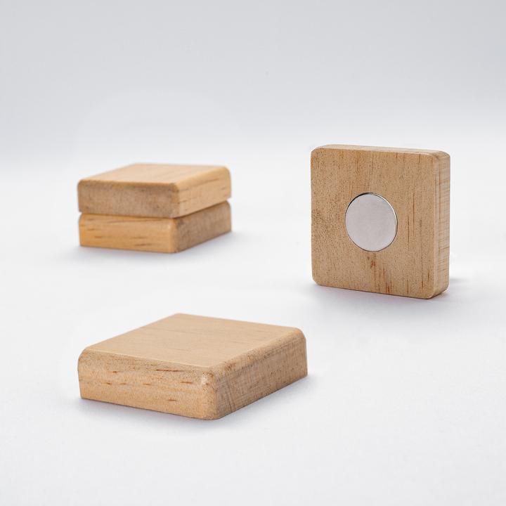 Actual product image Sigel Wood Magnets square (4 x)