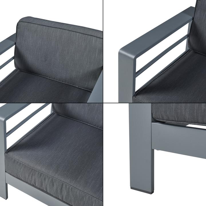 Image du produit Casa.Pro Fauteuil d'extérieur avec table Avise Aluminium