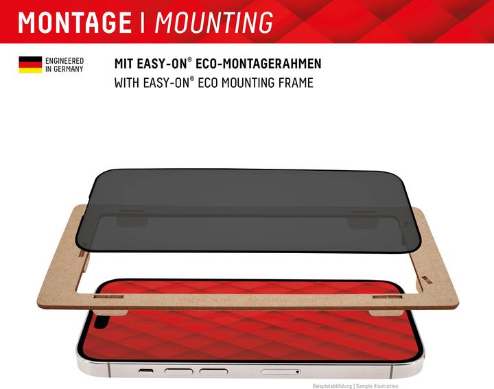 Actual product image Displex Real Glass, Privacy Full Cover Panzerglas (1 Piece, Samsung Galaxy S25+, Samsung Galaxy S24+)