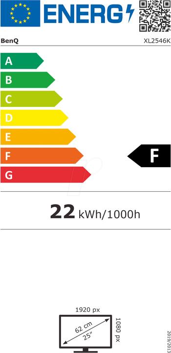 Energie-Label BenQ Zowie XL2566K (1920 x 1080 Pixel, 24.50")