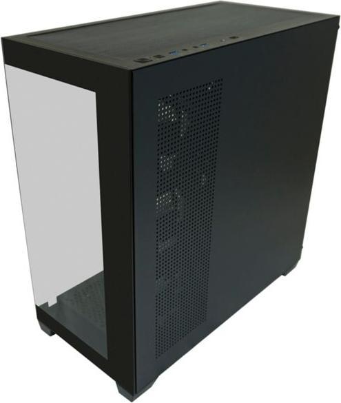 Actual product image LC-Power Housing MidiTower 715B black USB3.2/Audio,without power supply,SEAMLESS X (mATX, Mini-ITX, ATX)