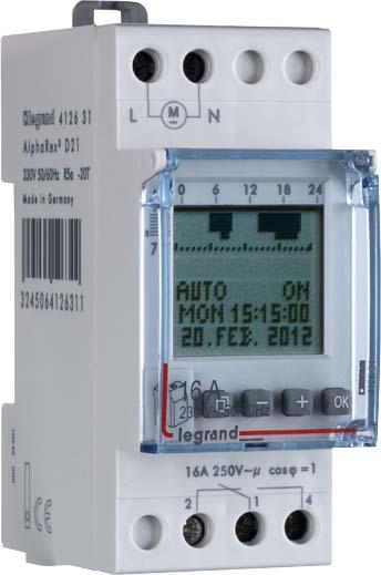 Produktbild Legrand AlphaRex³ D21 digitale Wochenzeitschaltuhr
