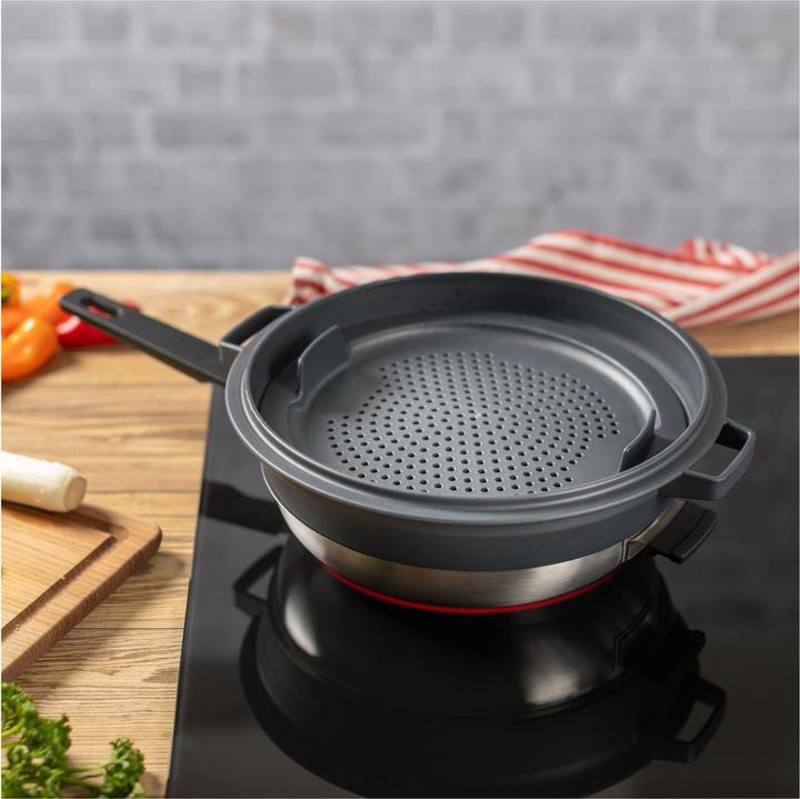 Immagine prodotto Kuhn Rikon SMART & COMPACT Poêle à frire Ø 28 cm (28 cm, Padella per friggere, Acciaio inossidabile)