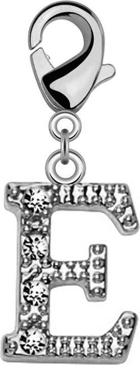 Produktbild Star Piercing Anhänger mit Kristall Buchstabe E (Messing)