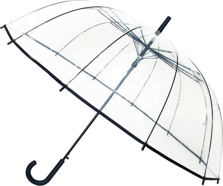 Produktbild MGA SMATI Damen VollAutomatik Regenschirme Transparent Glockenschirm mit 12 Speichen Fiberglas/Satin BEZ