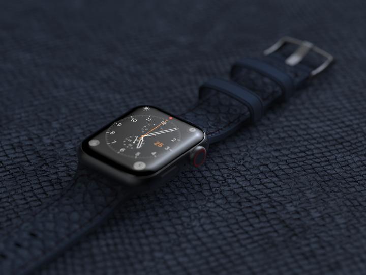 Actual product image Njord Vatn Watch Strap For (41 mm, 40 mm, Vegan Leather, Stainless steel fastener, Salmon leather)