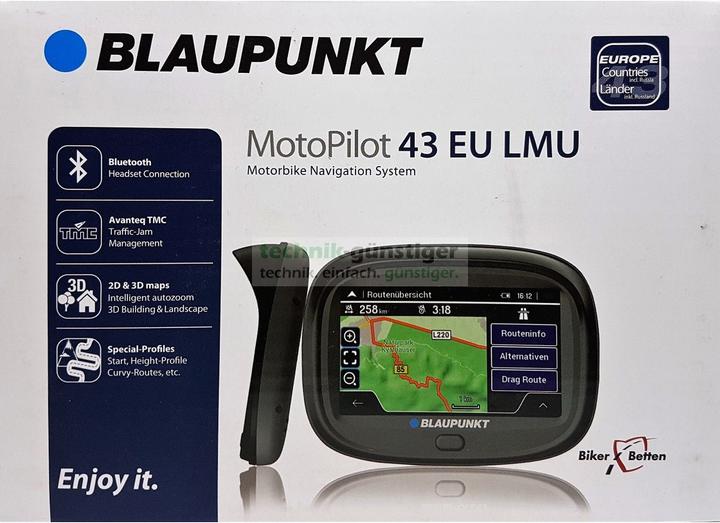 Blaupunkt MotoPilot 43 EU LMU, Motorrad, Fussgänger Navigationsgerät (4.30")