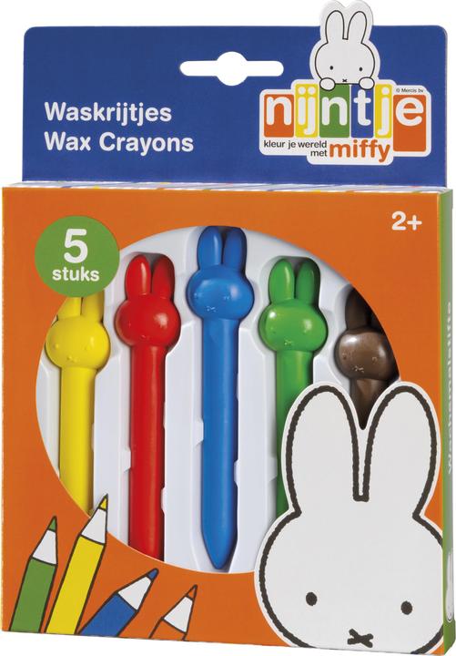 Actual product image Bambolino Toys Miffy Wax Crayons (Blue, Red, Green, Brown, Yellow, 5 x)