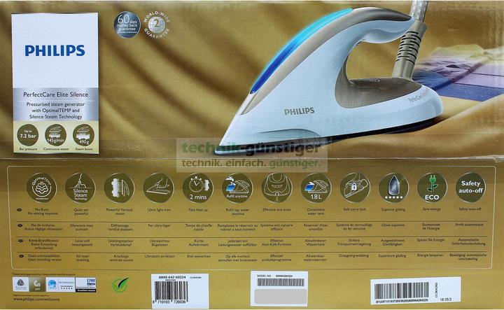Produktbild Philips GC9642/60 PerfectCare Elite Silence Dampfbügelstation (2400 W, 490 g/min)